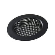 PRETXORVE Sink Strainers, Household Black Stainless Steel Sink Filter Basket Sink Plug Vegetable Basin Water Blocking Accessories